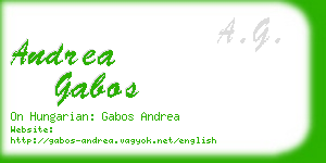 andrea gabos business card